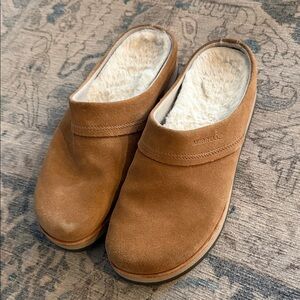 Merrell Tan Suede Mules